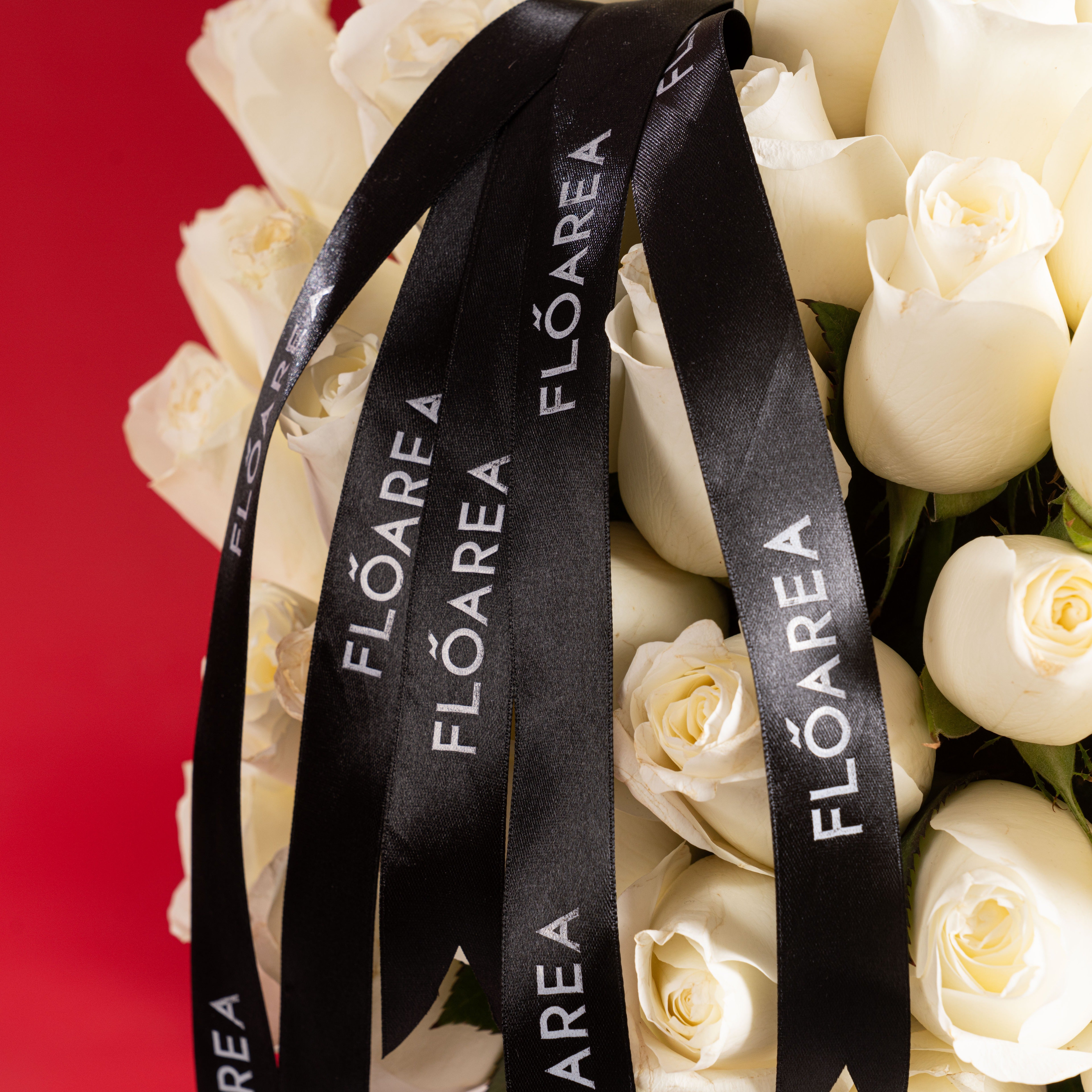 130 White Roses Basket