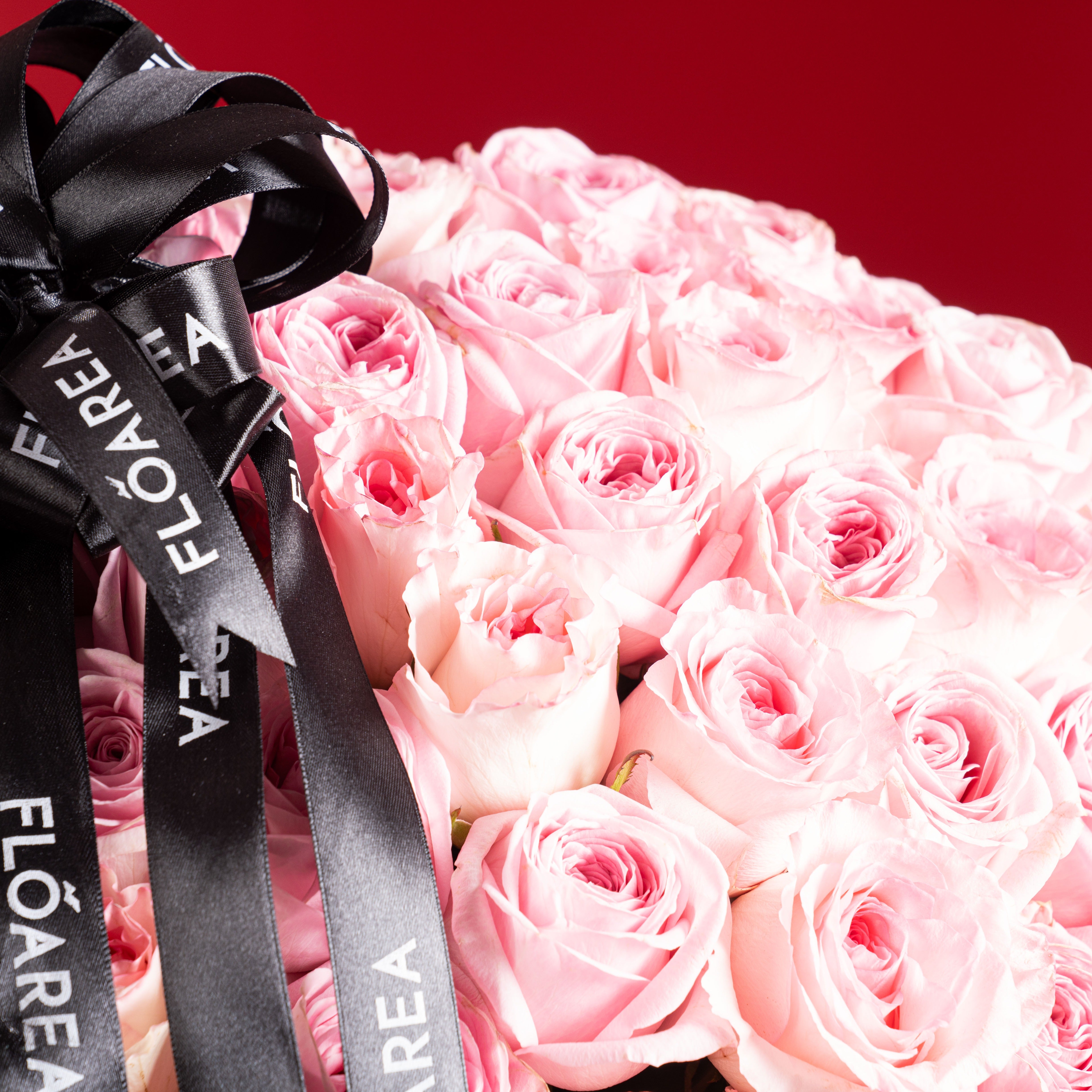 250 Pink Roses Basket