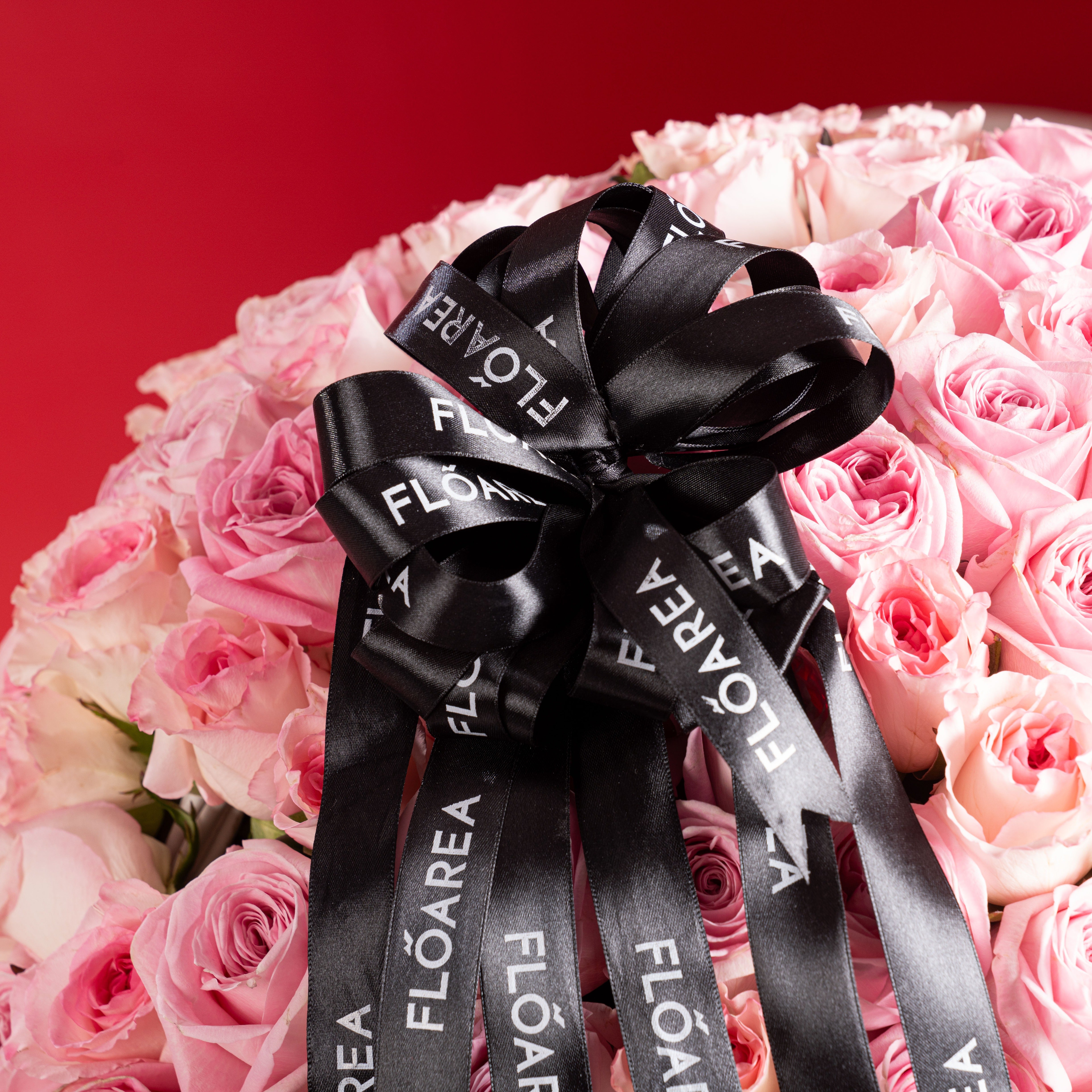 250 Pink Roses Basket