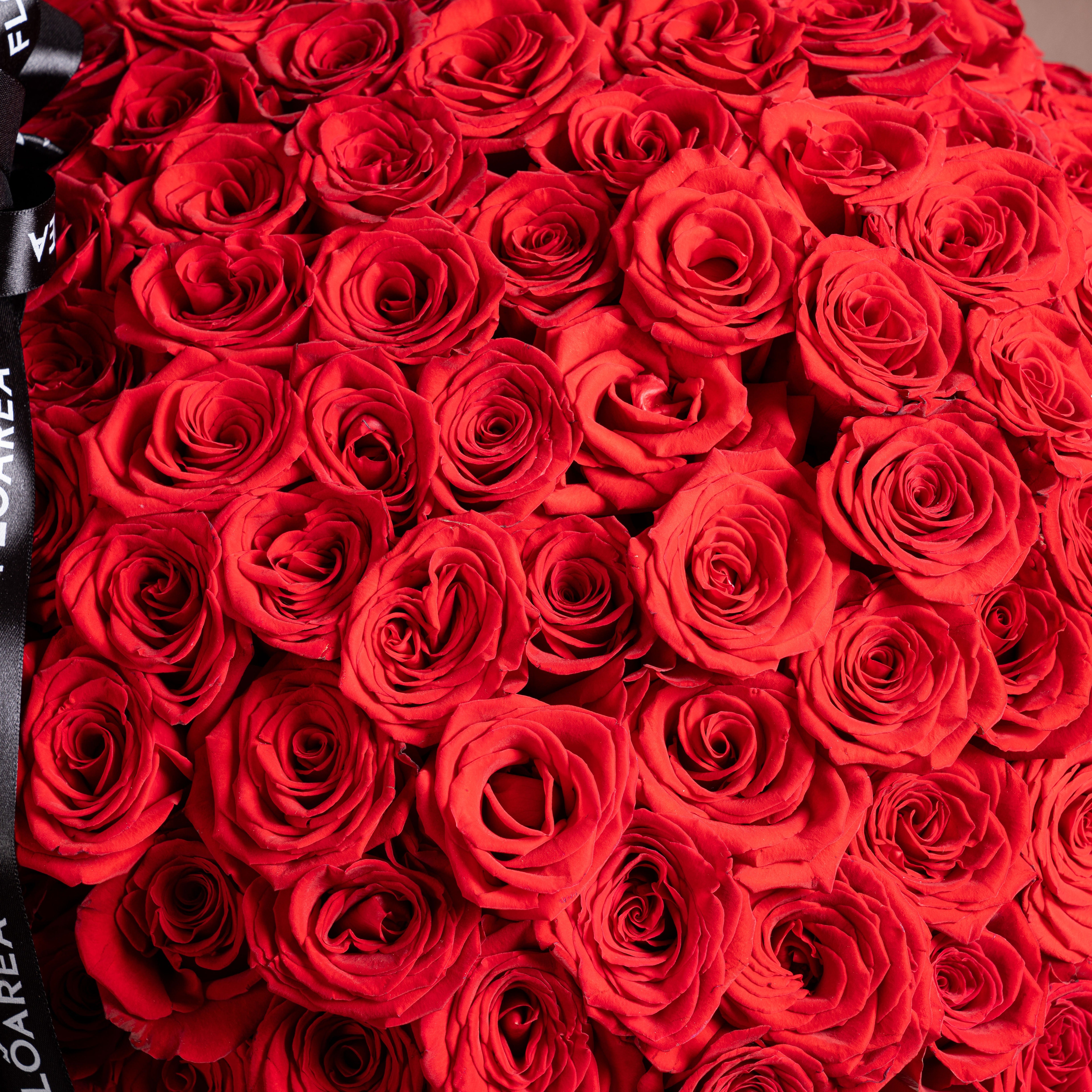 250 Red Roses Basket