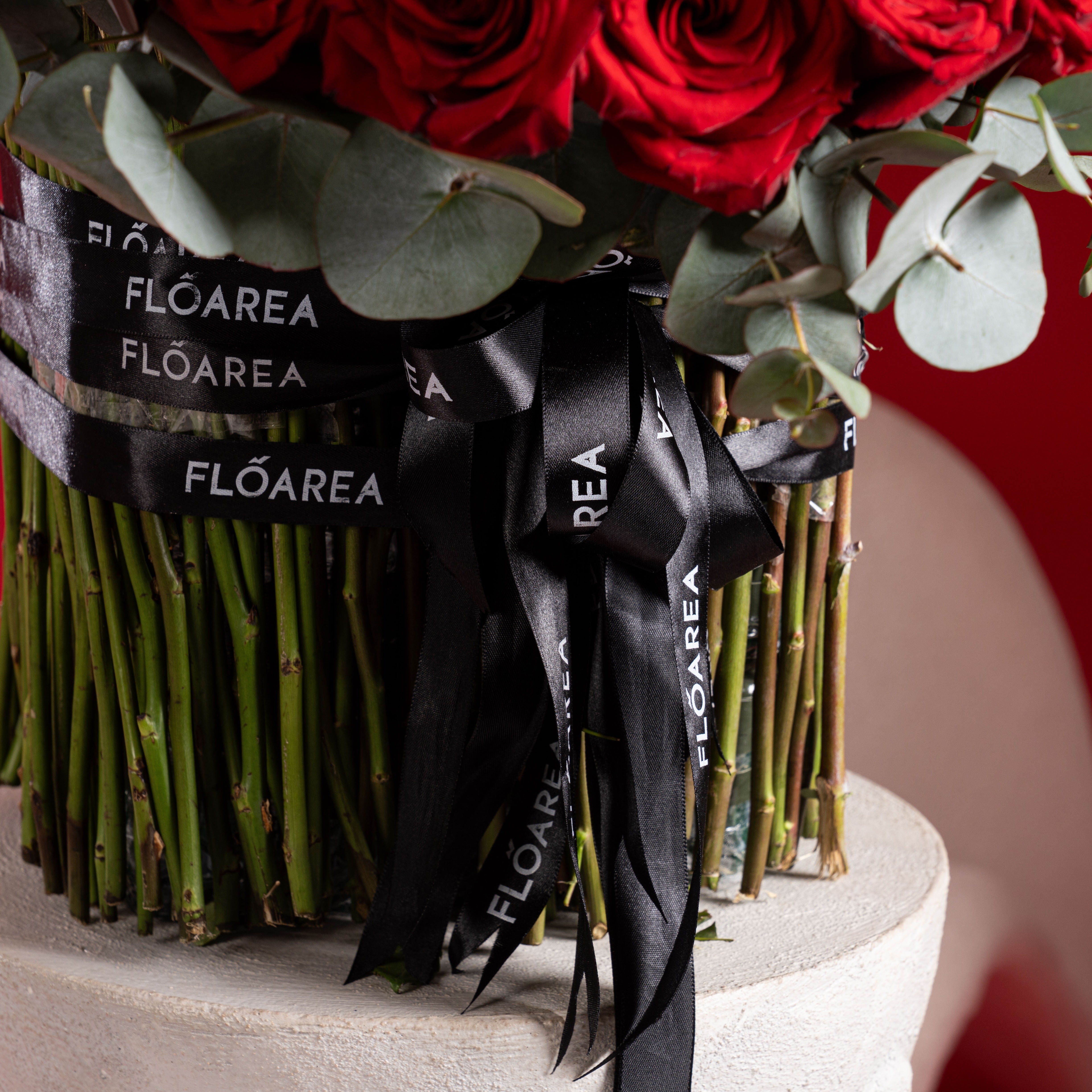 80 Red Roses Heart Bouquet