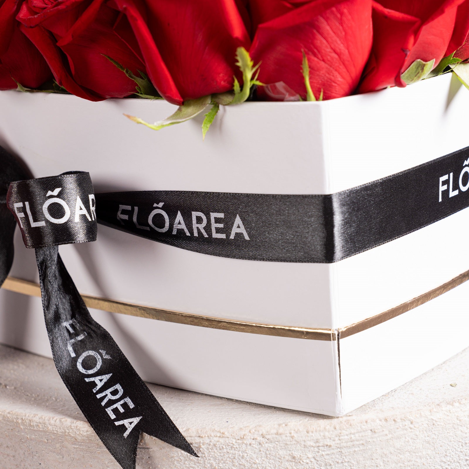 60 Red Roses Heart Box