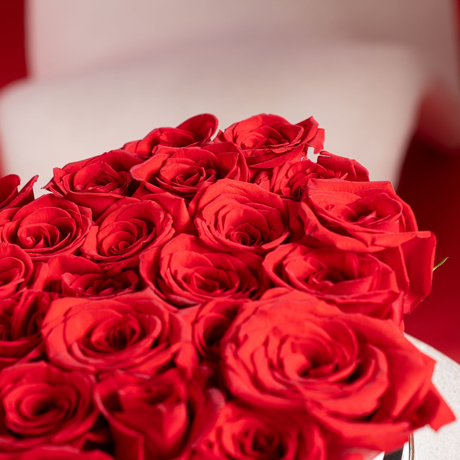 45 Red Roses Heart Box