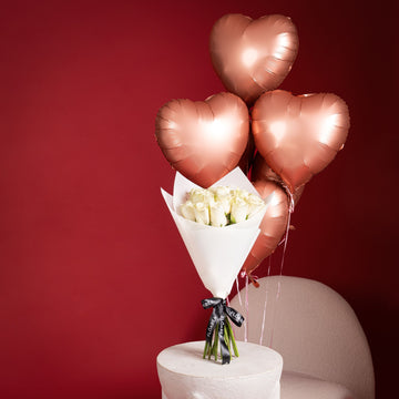 15 White Roses Bouquet