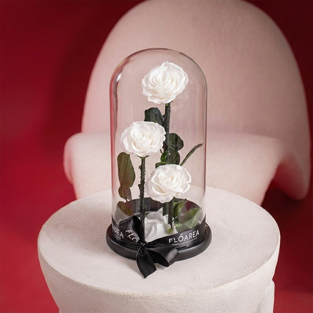 Large White Forever Rose - 1