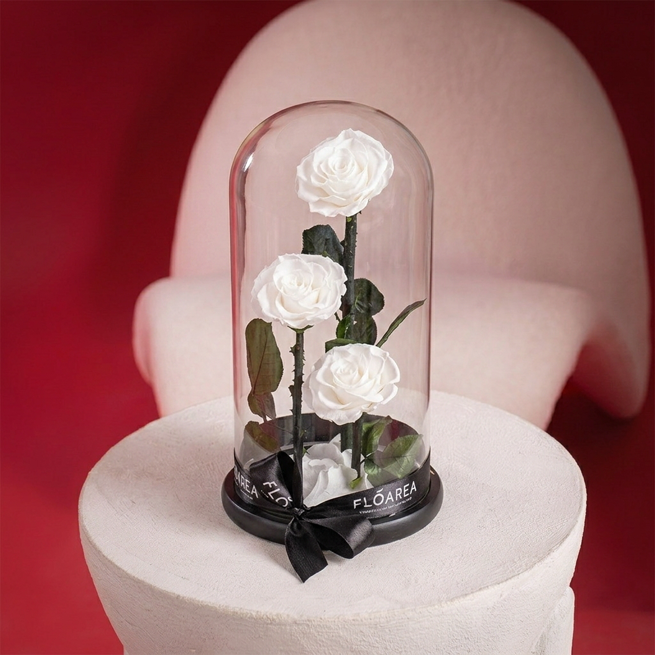 Large White Forever Rose - 1