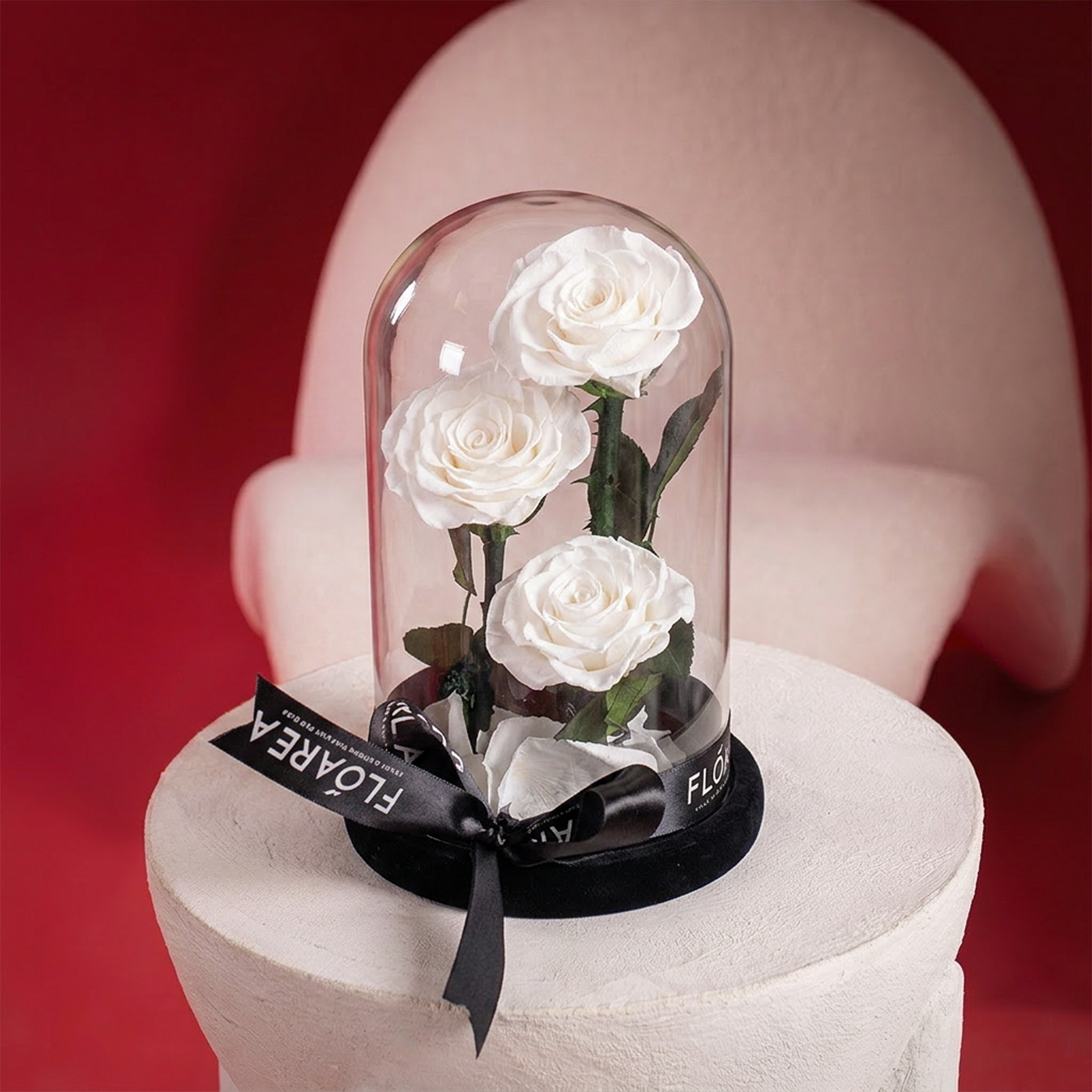 Medium White Forever Rose - 1