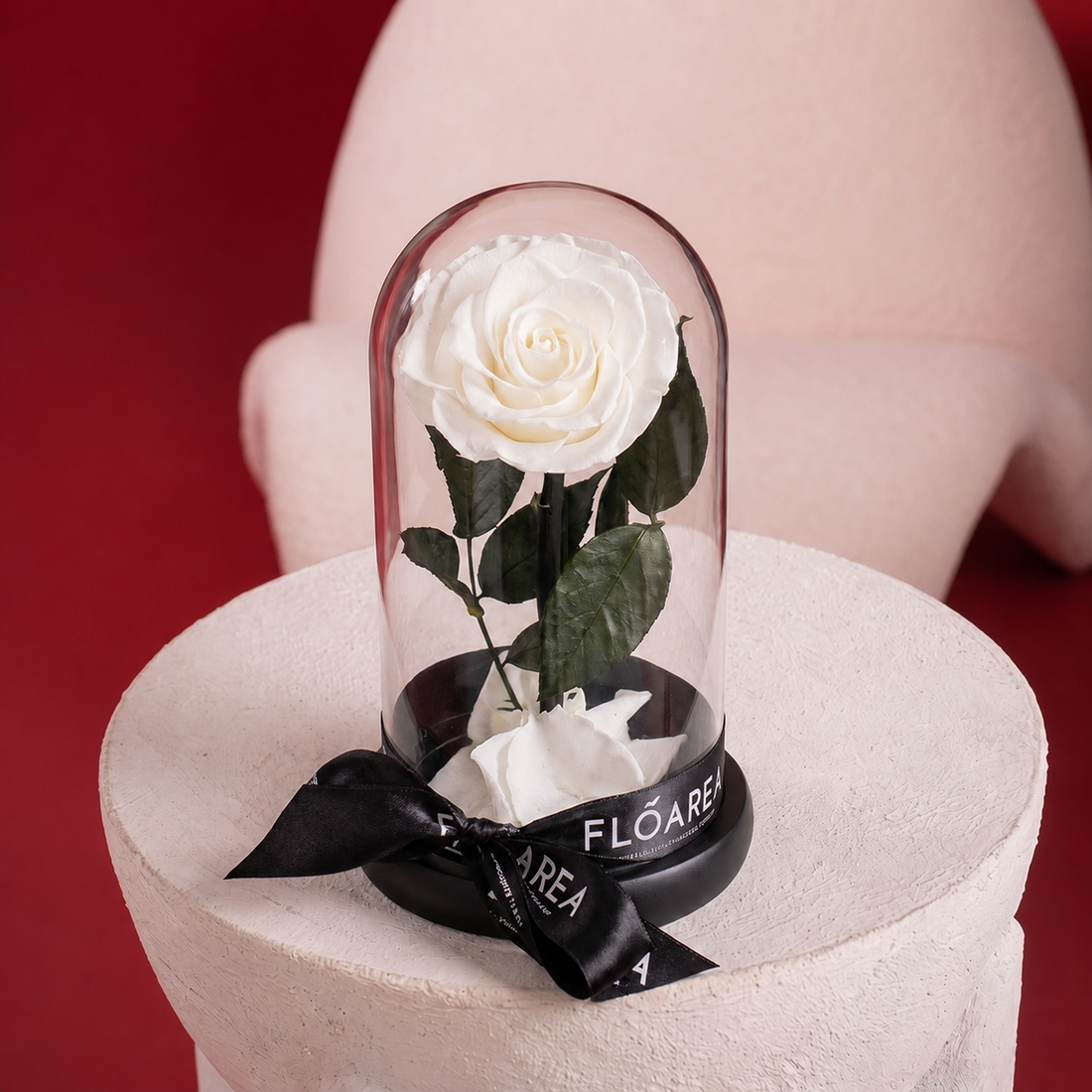 Small White Forever Rose - 1
