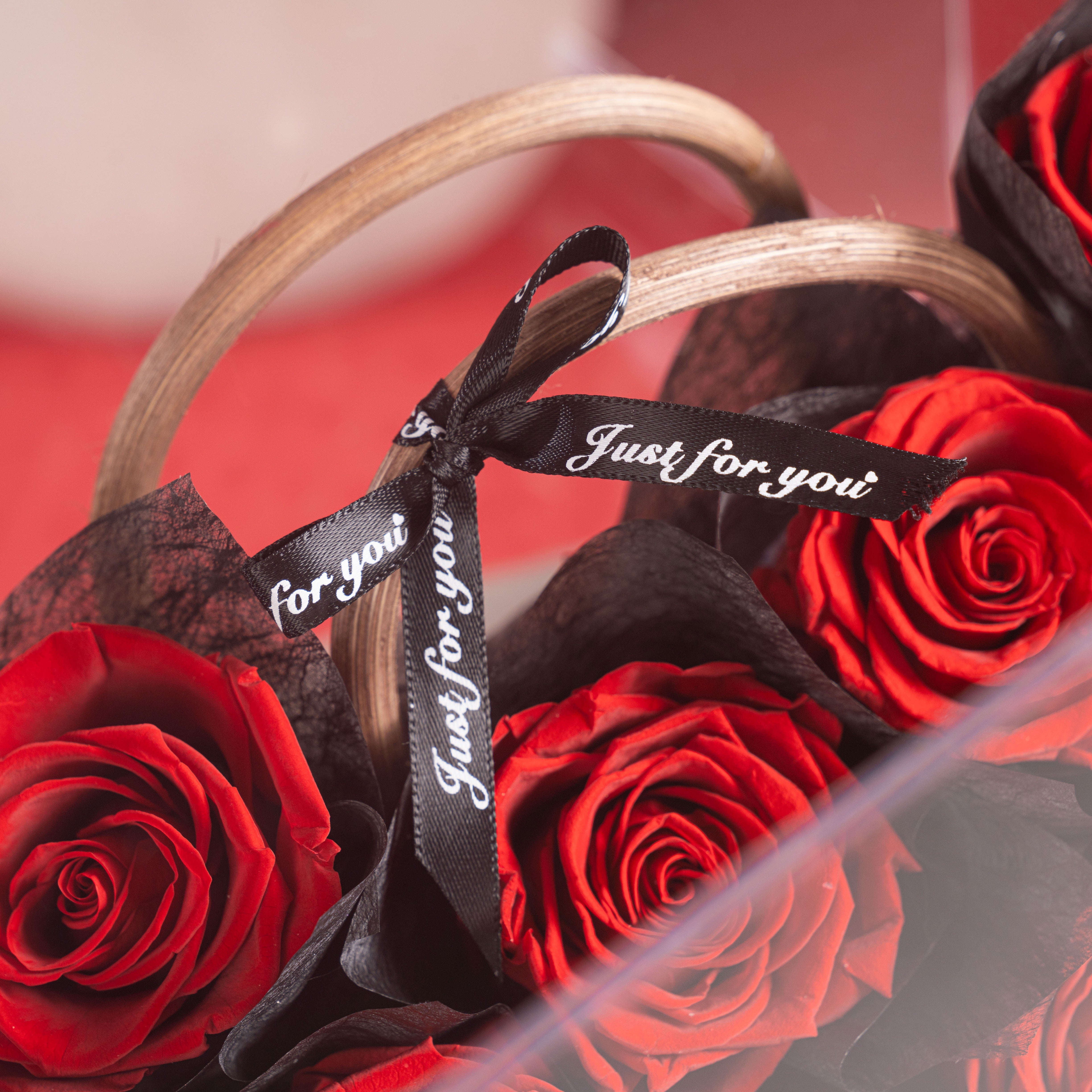 Forever Roses Gift Basket