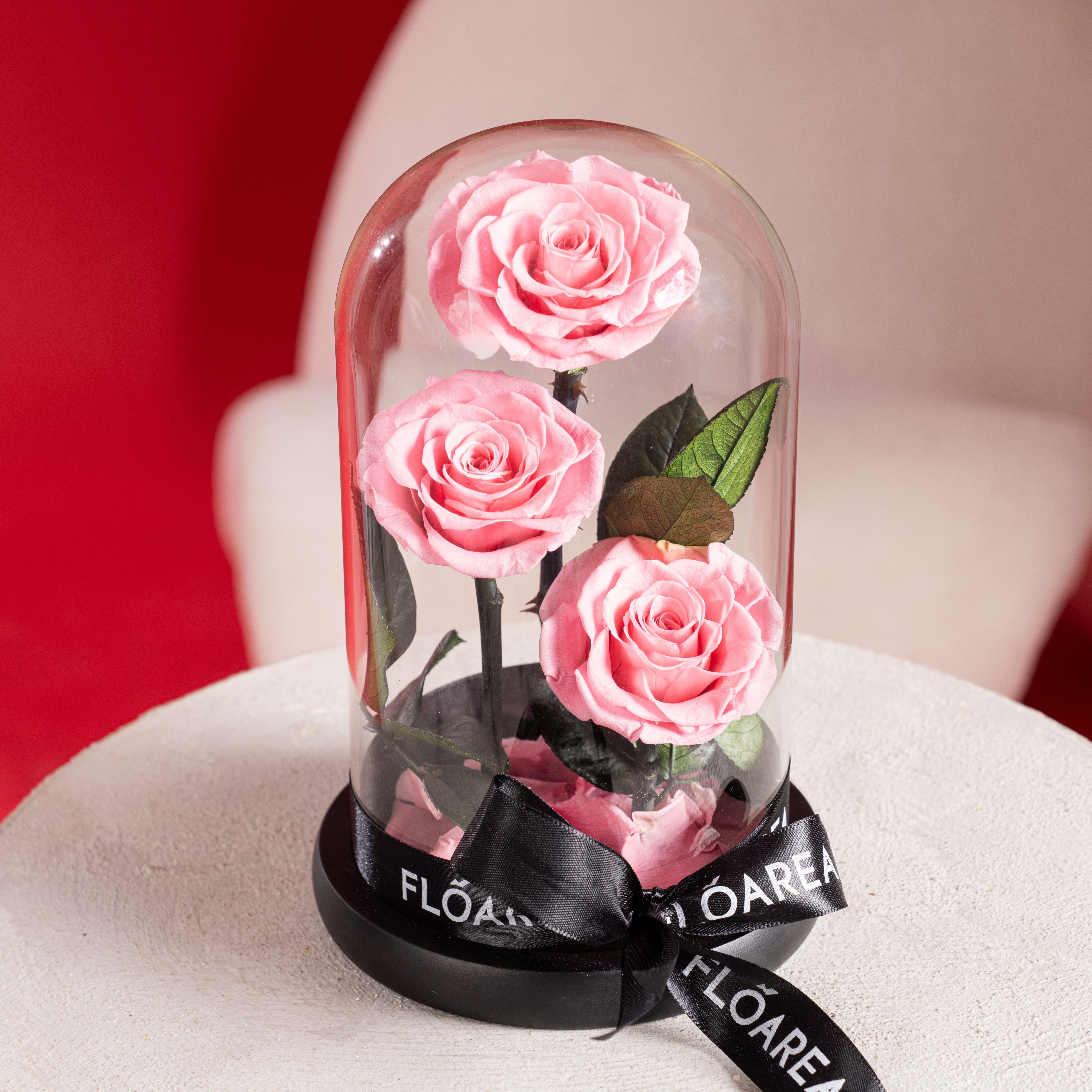Triple Forever Roses – Pink (Medium)